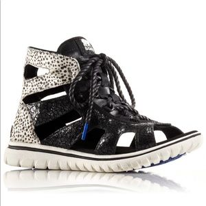 SOREL animal print sandal hybrid